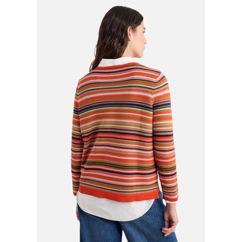 Seasalt Cornwall Makers Jumper Ripple Marks Pear Multi image number 1